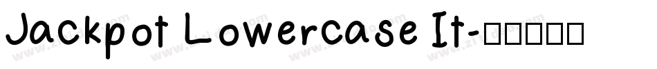 Jackpot Lowercase It字体转换